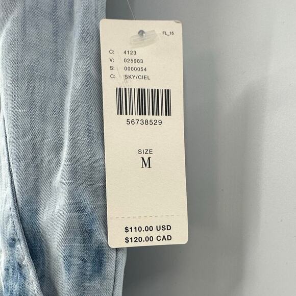 Cloth & Stone Anthropologie Blue Lyocell Tie-Dyed Chambray Joggers Women's Sz M - Picture 4 of 10